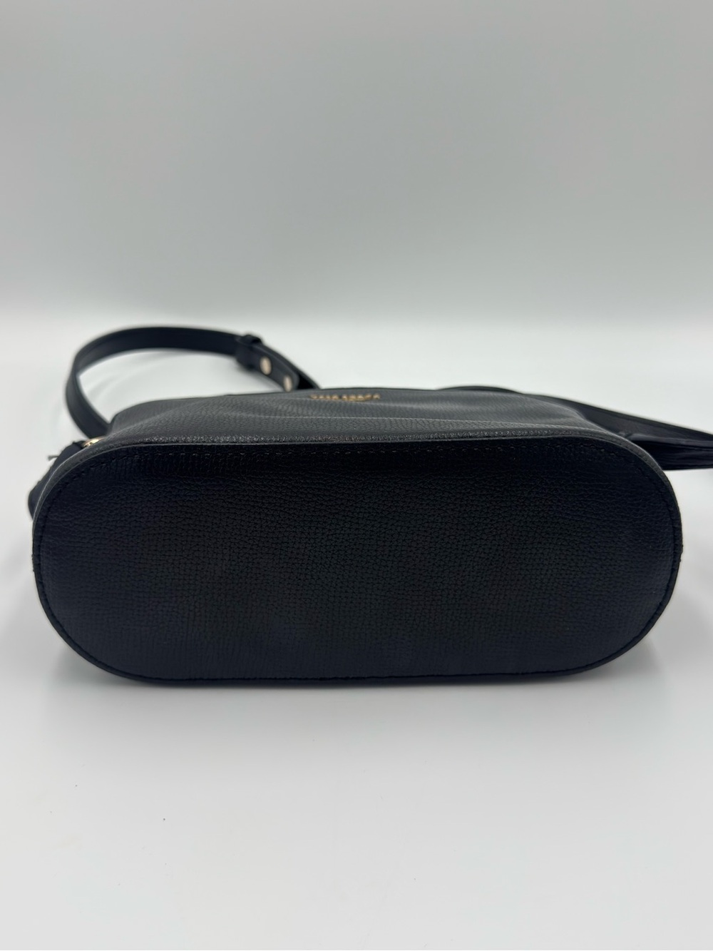 kate spade Black Cross-Grain Leather Crossbody w/ Gold Logo & Adjustable Strap - Picture 8 of 9
